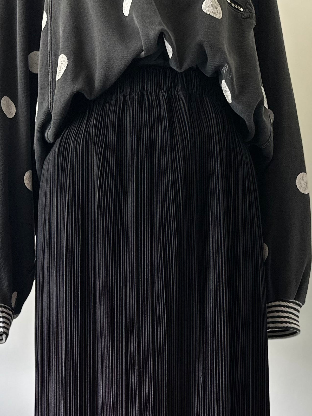 pleats maxi skirt