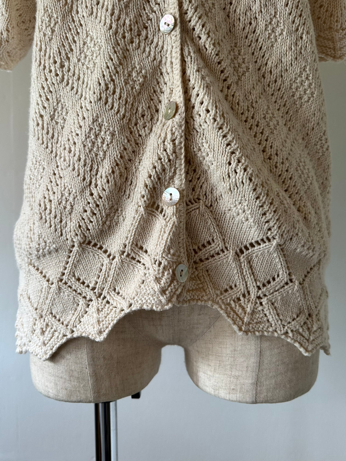 short sleeve knit cardigan