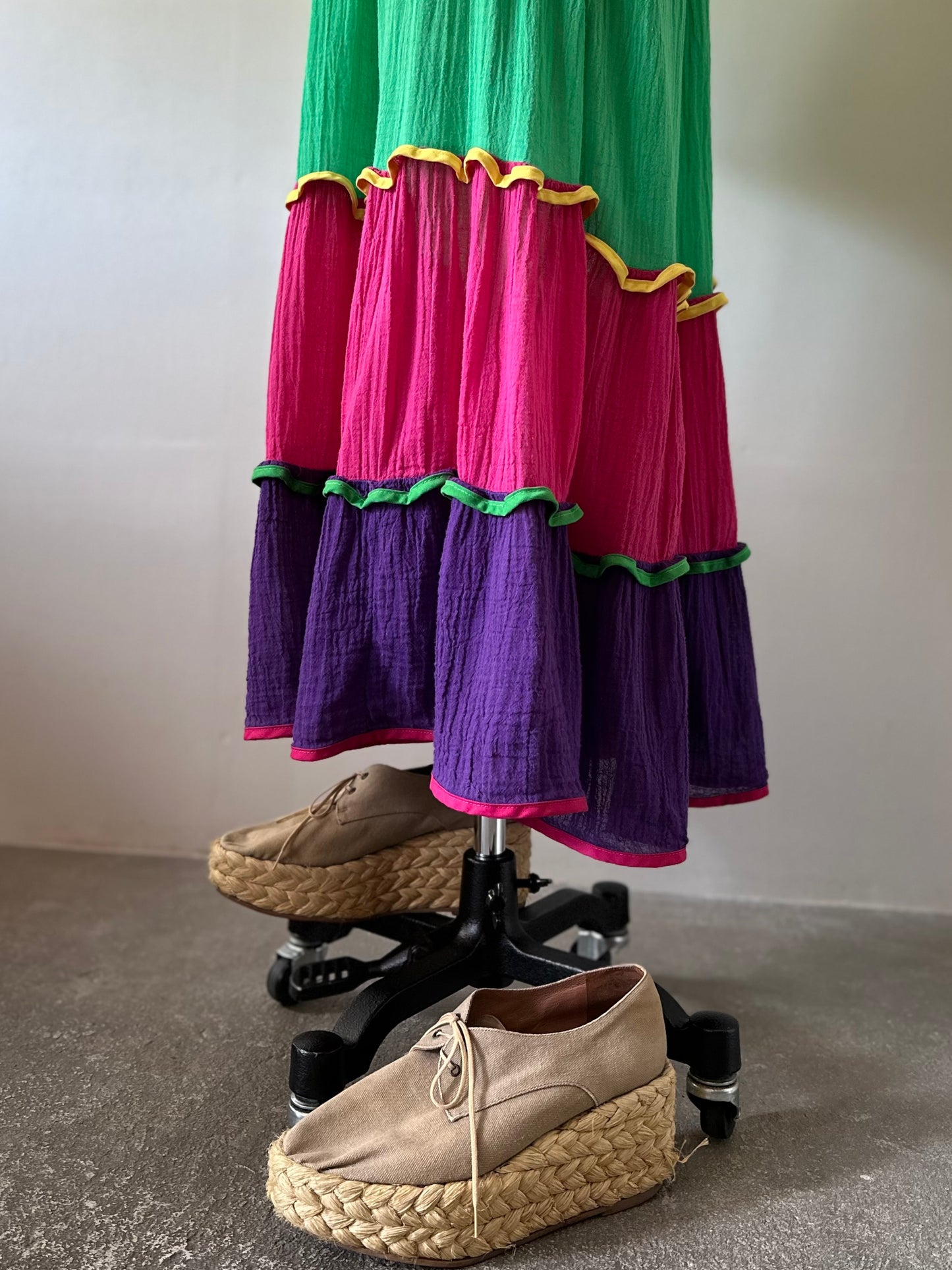 cotton tiered dress