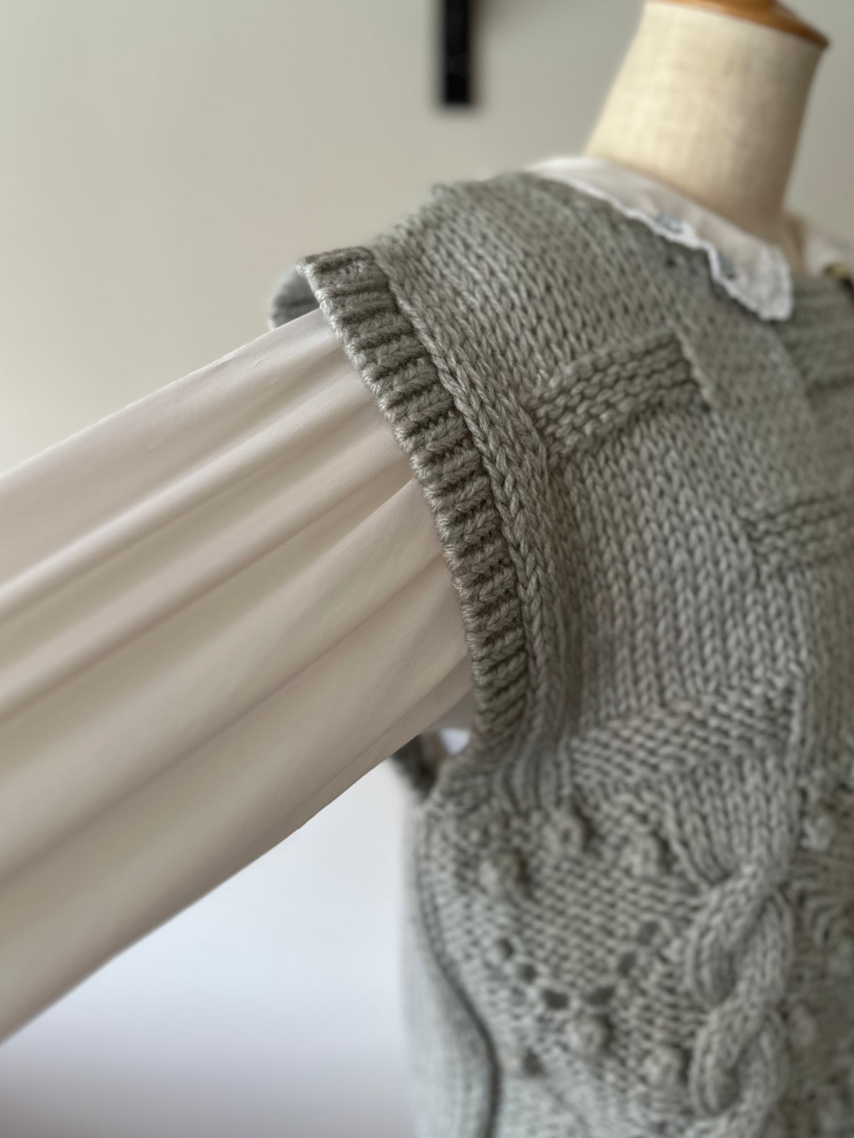 lacy knit vest