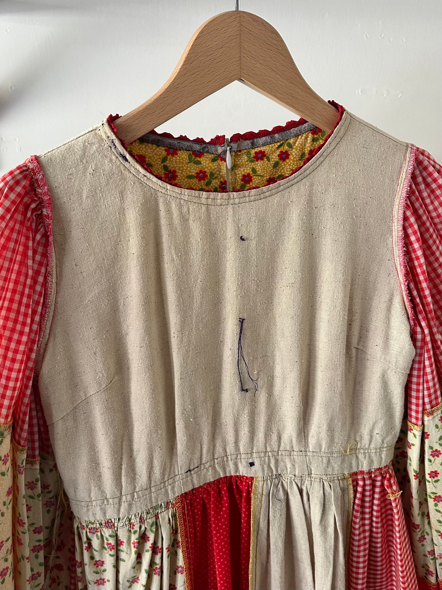 patchwork maxi dress