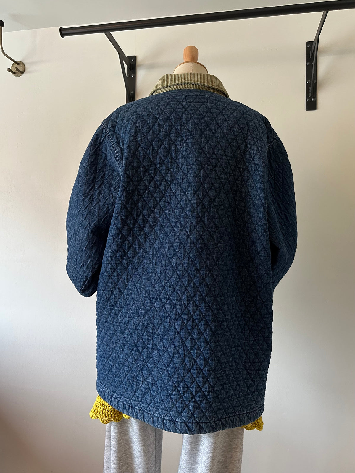 denim quilting jacket