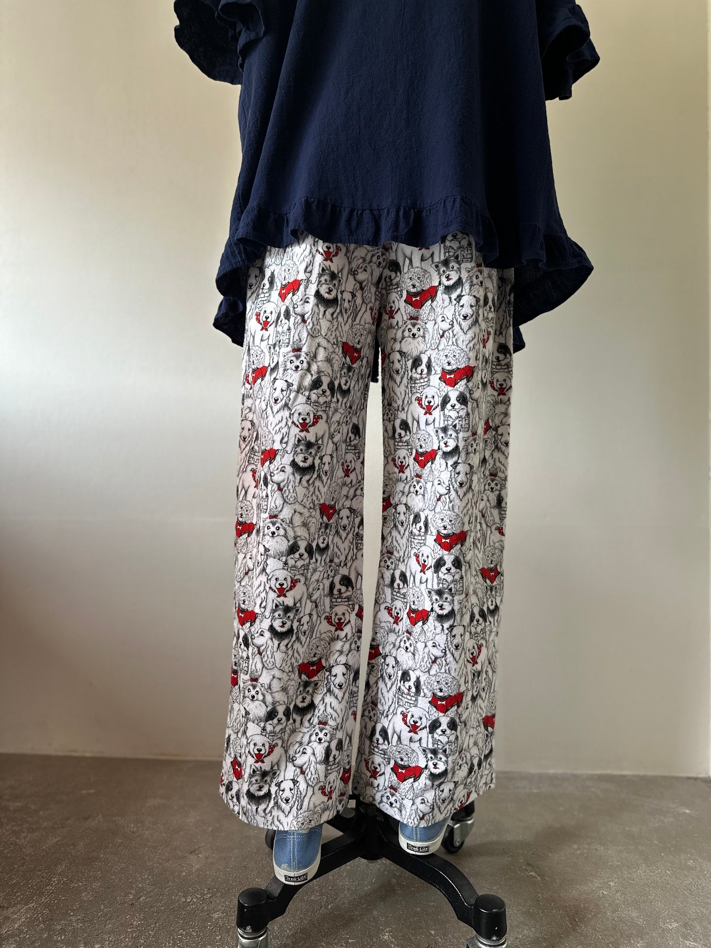 dog pattern pants