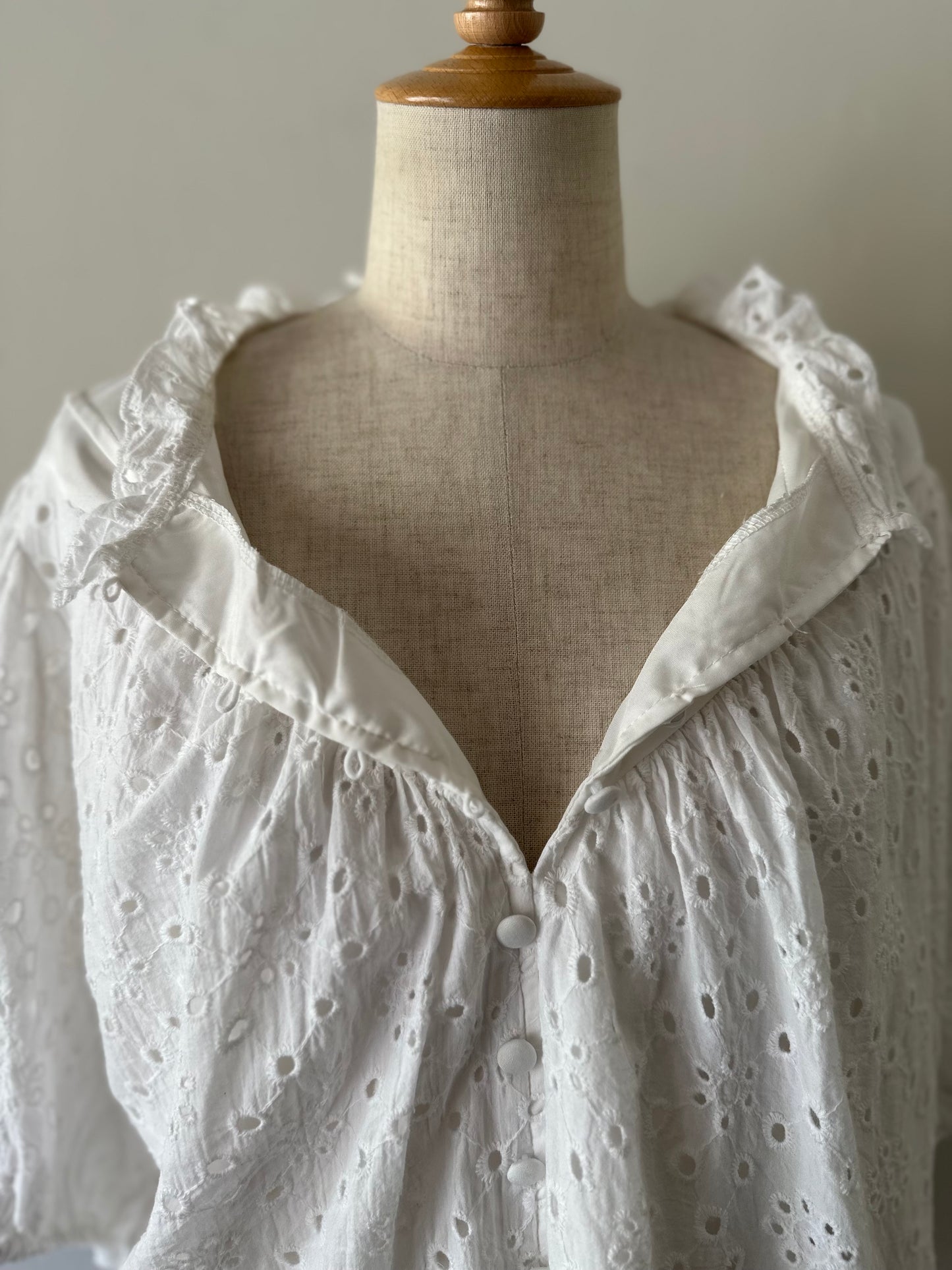 eyelet lace blouse
