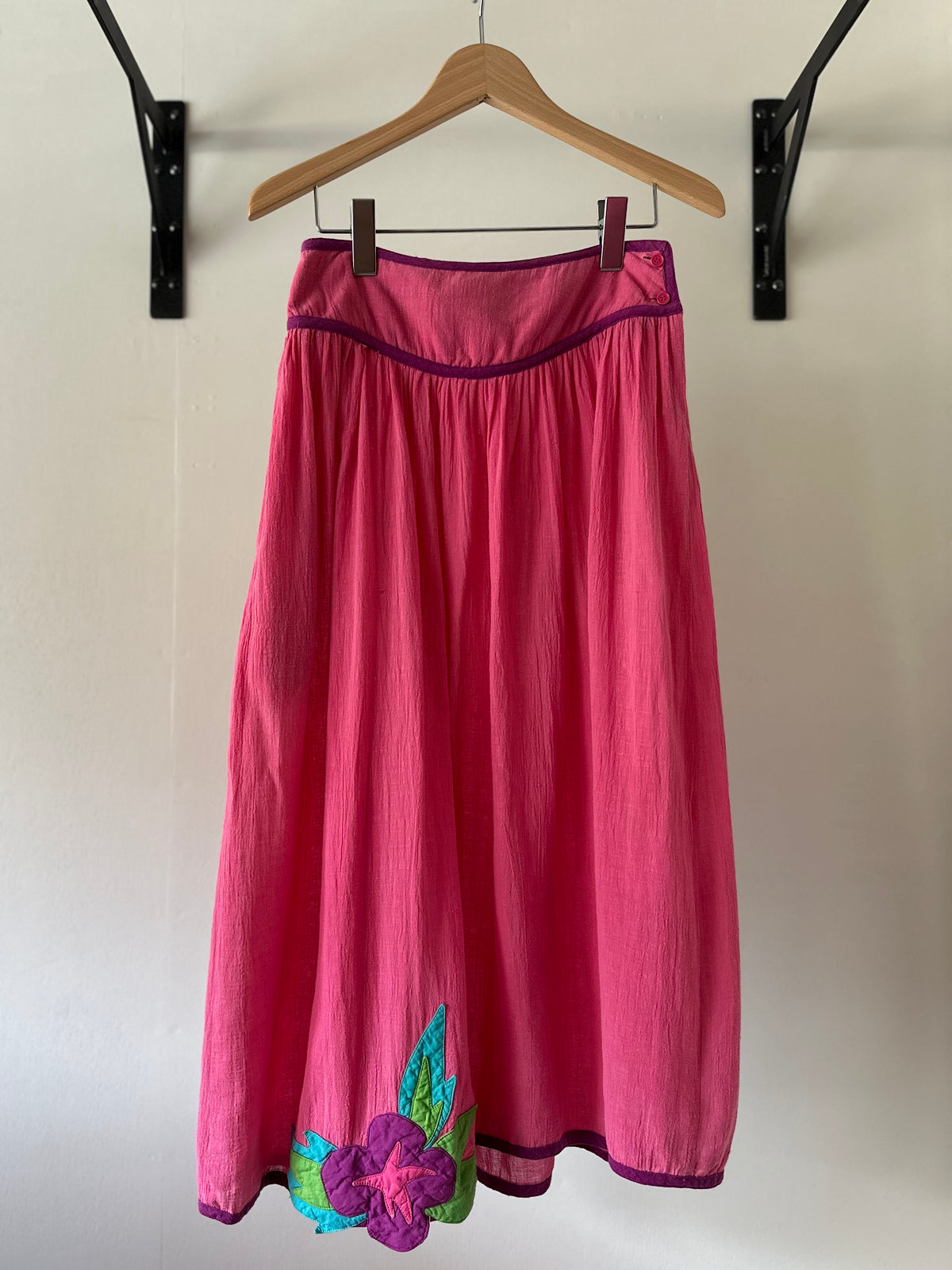 flower appliqué two-piece(set)