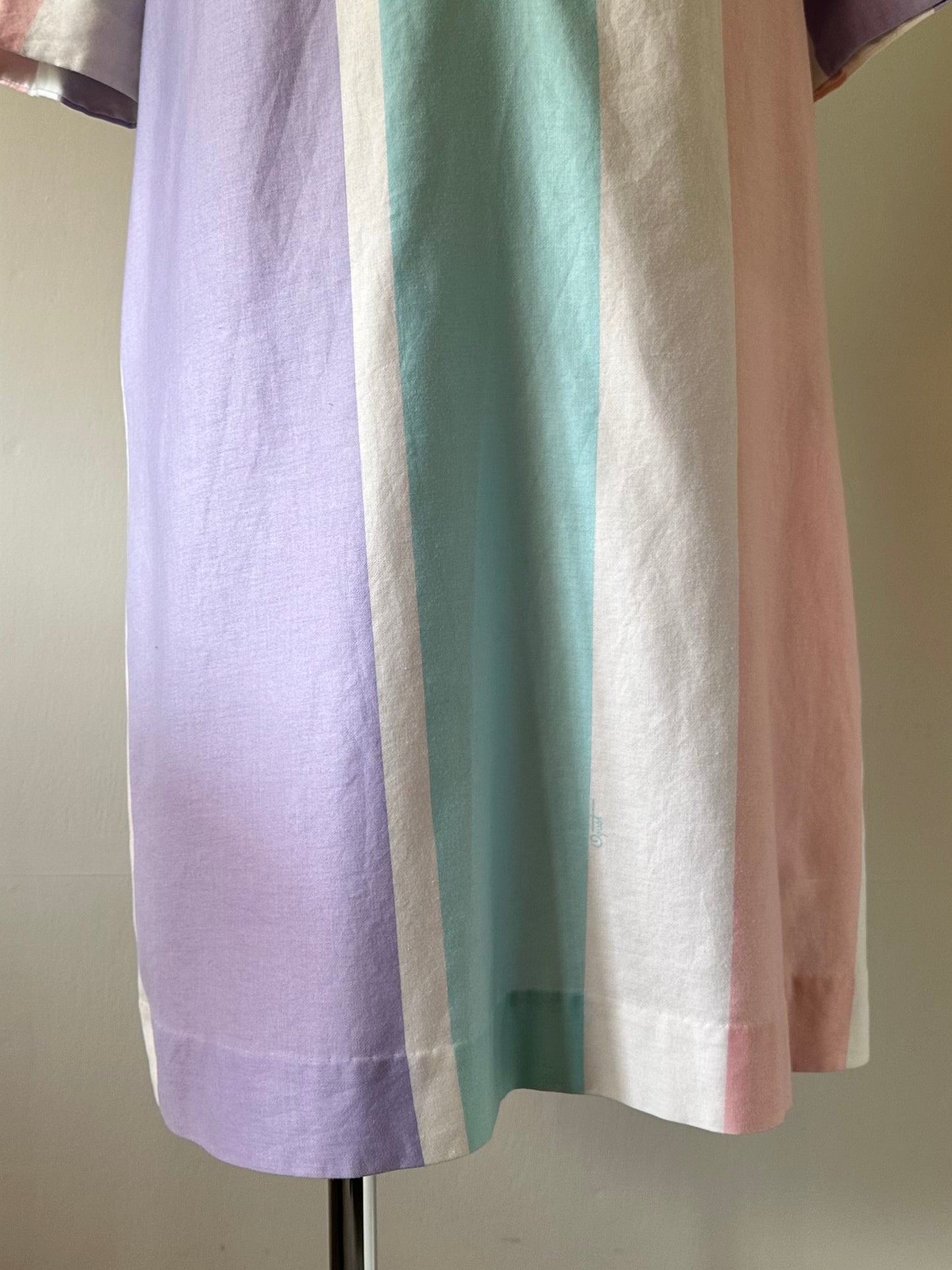 multi stripe shirt dress