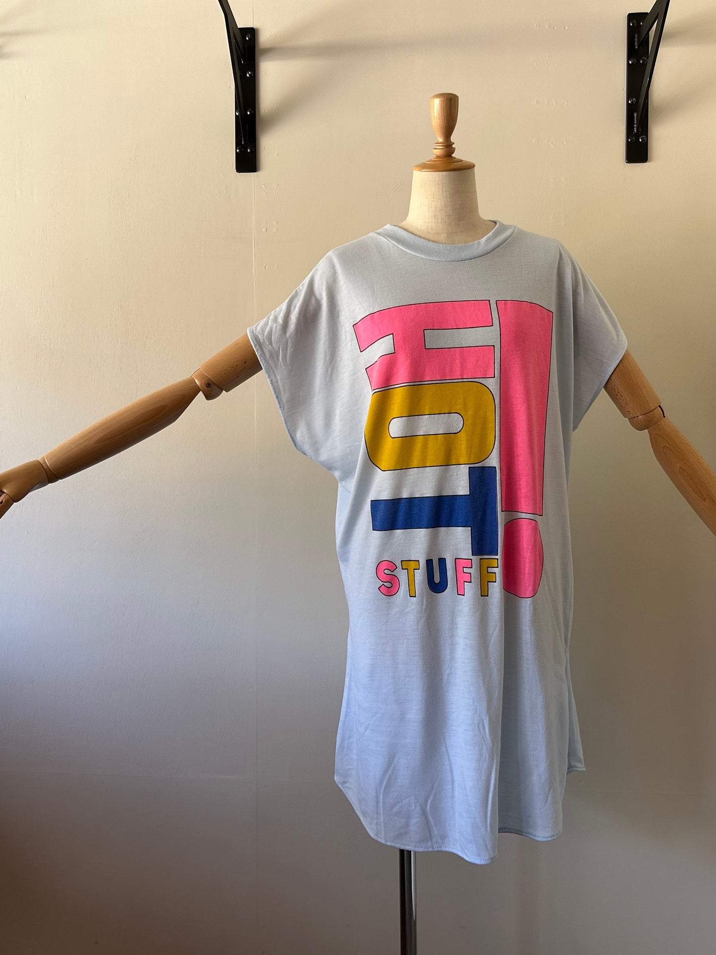 sleeveless print T-shirt