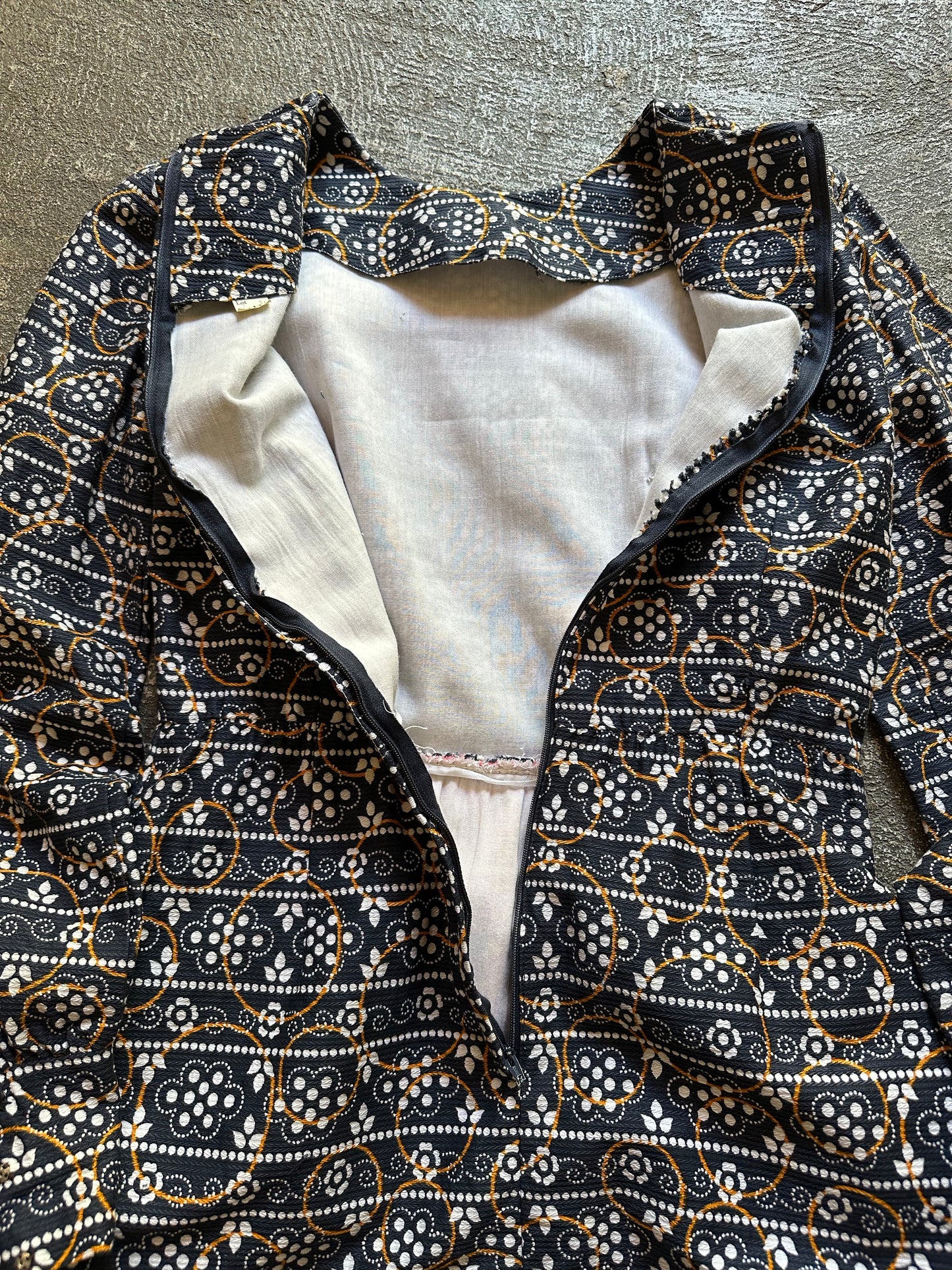 60s rhinestone layered design dress