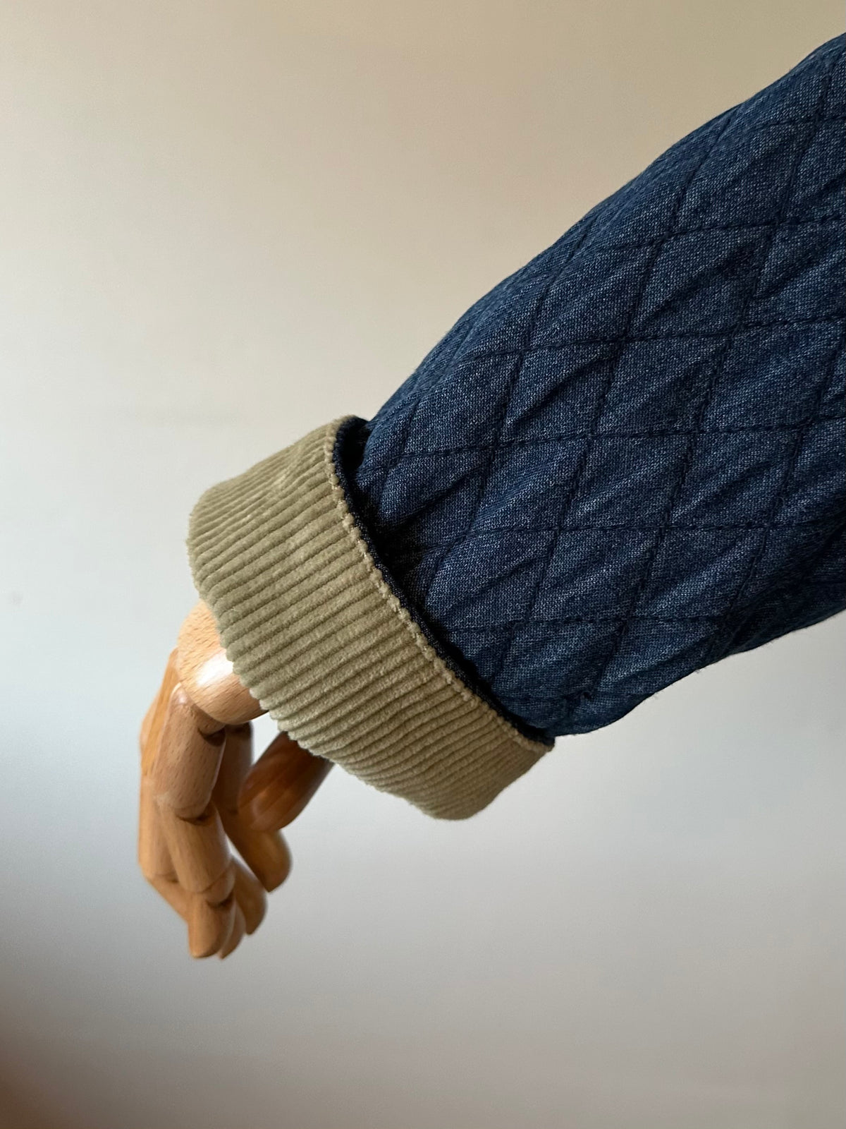 denim quilting jacket