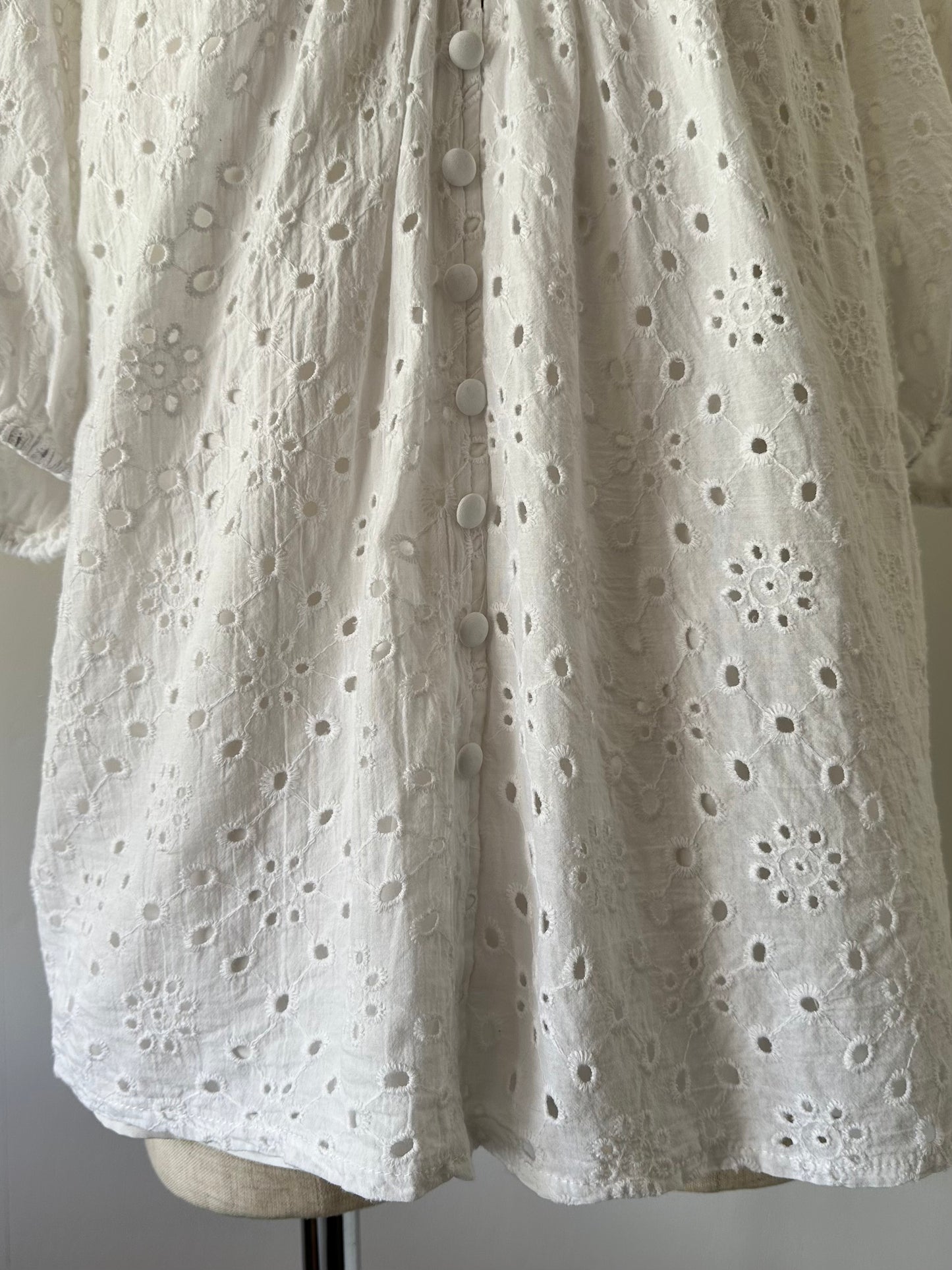 eyelet lace blouse