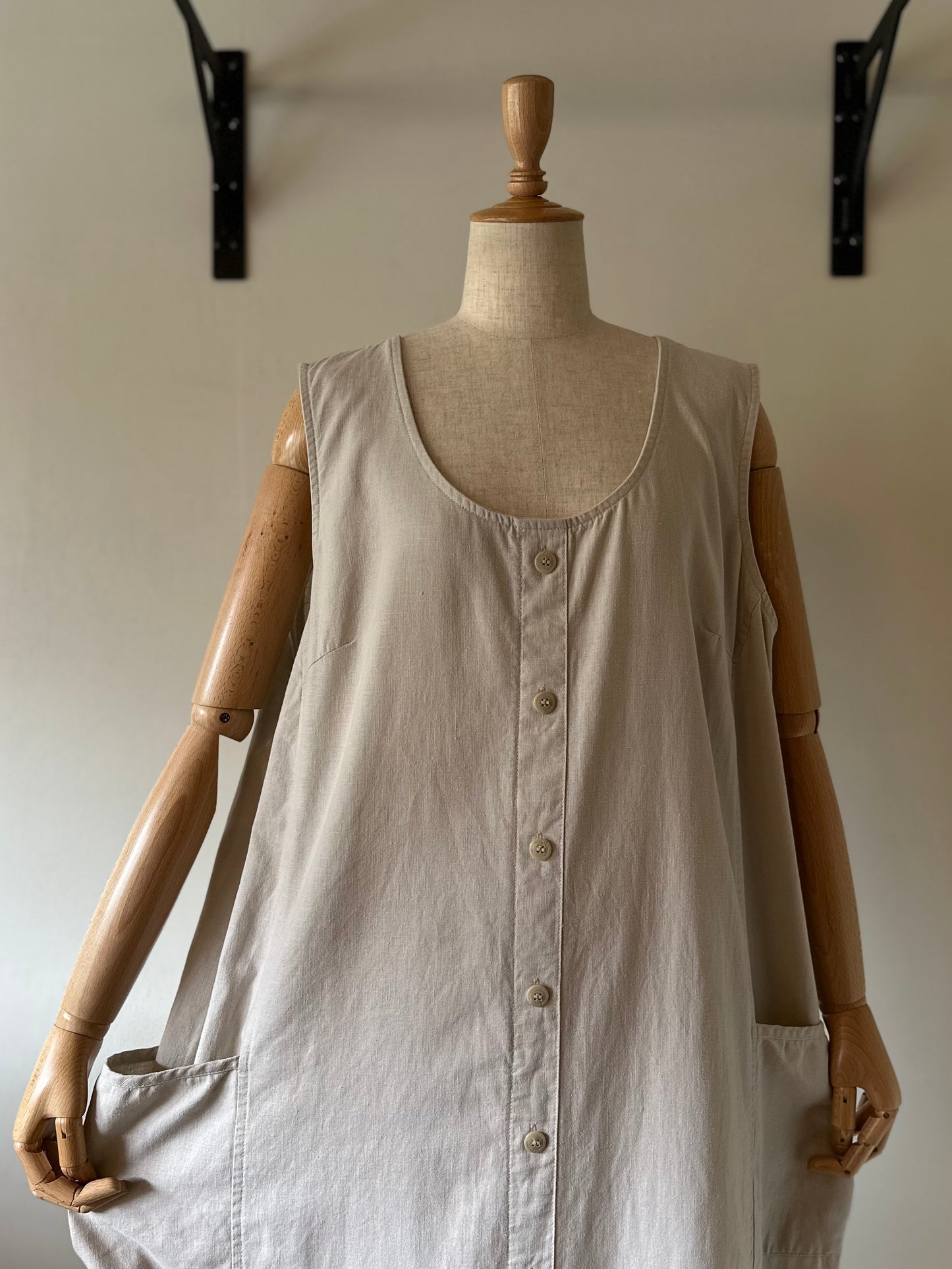 cotton linen sleeveless dress