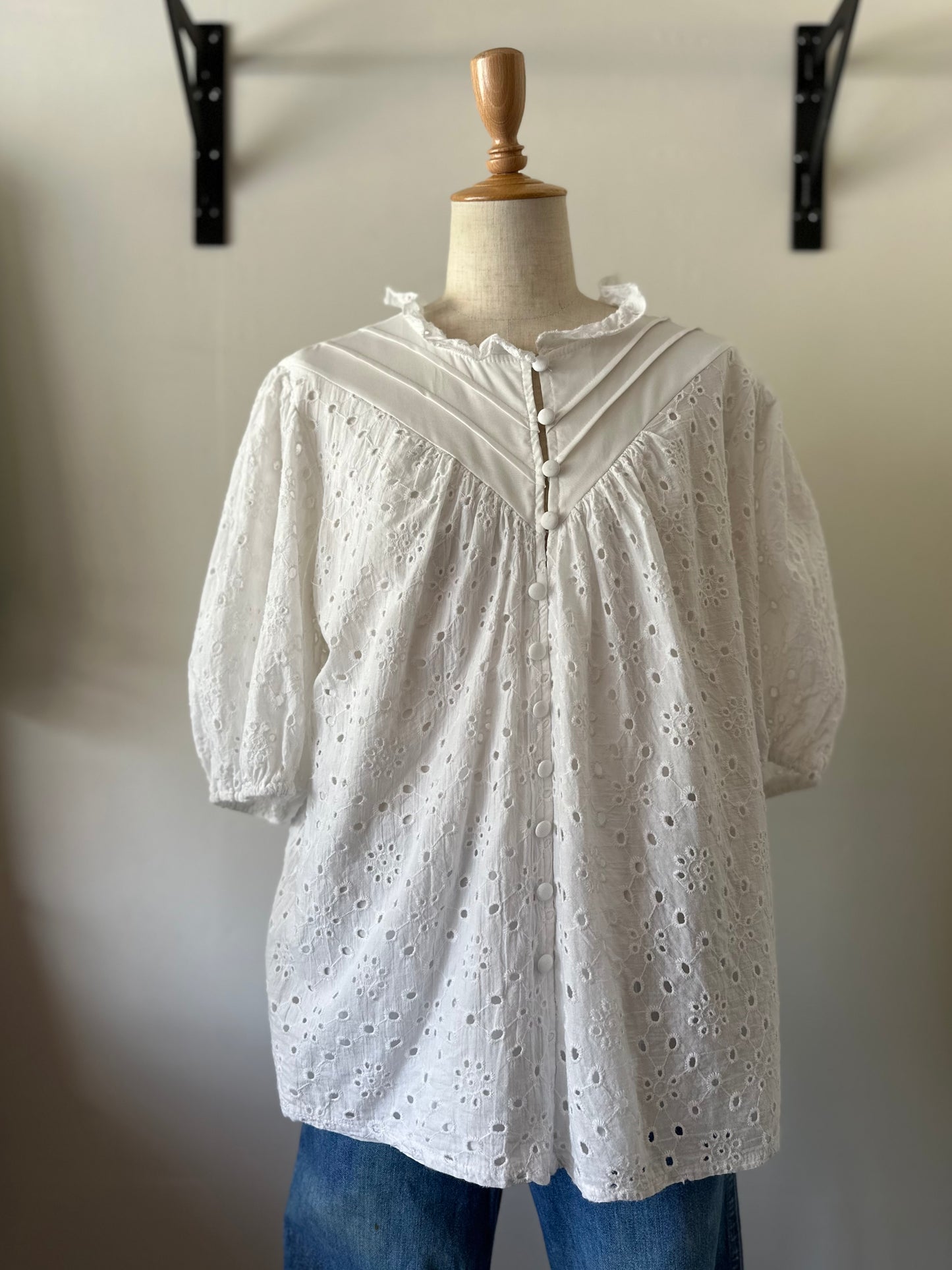 eyelet lace blouse