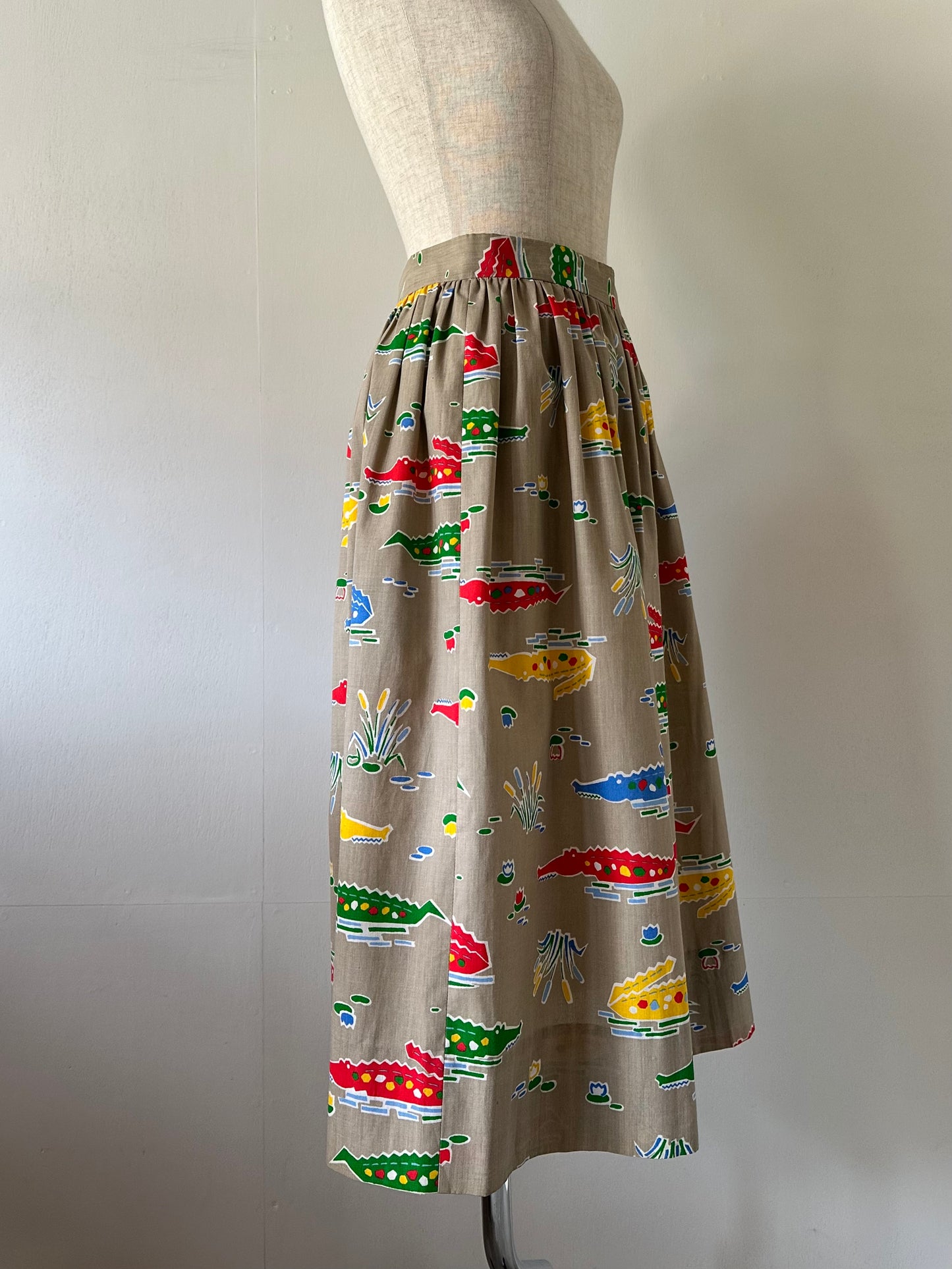crocodile pattern skirt
