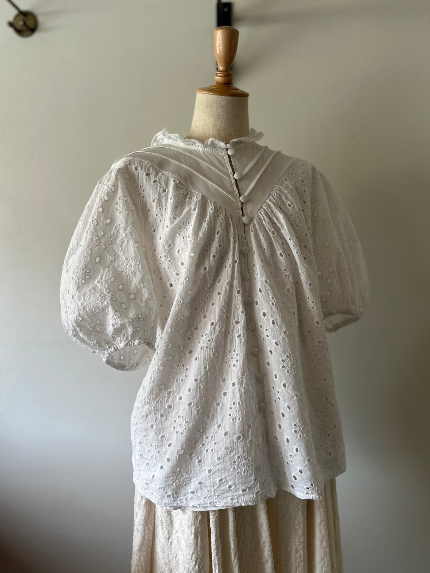 eyelet lace blouse