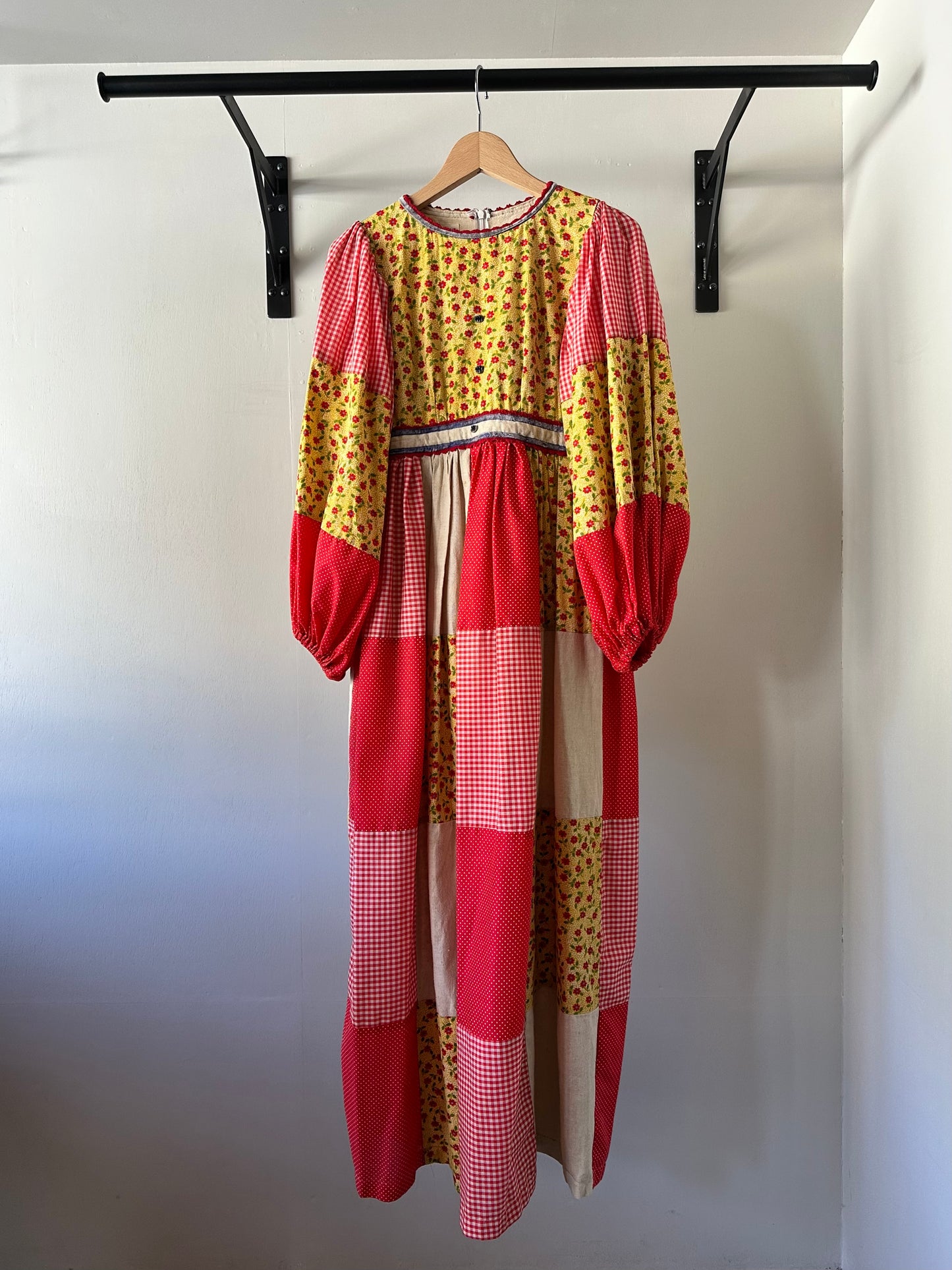 patchwork maxi dress