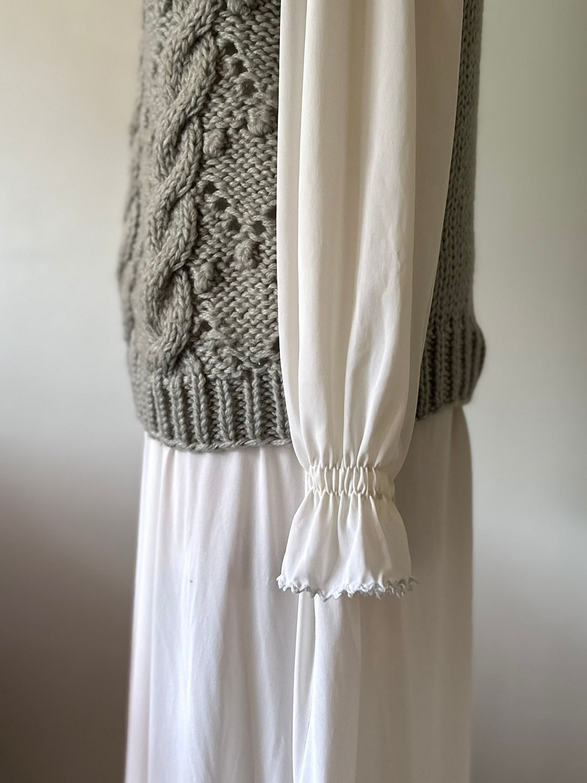 lacy knit vest