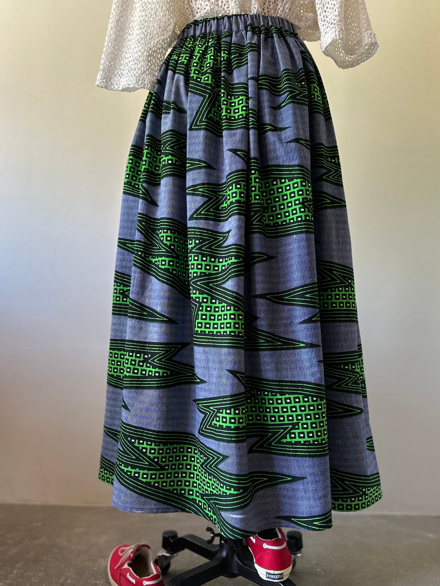 African print skirt