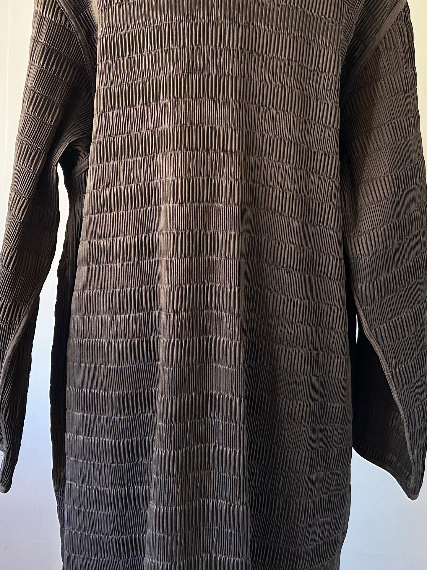 reversible pleats coat