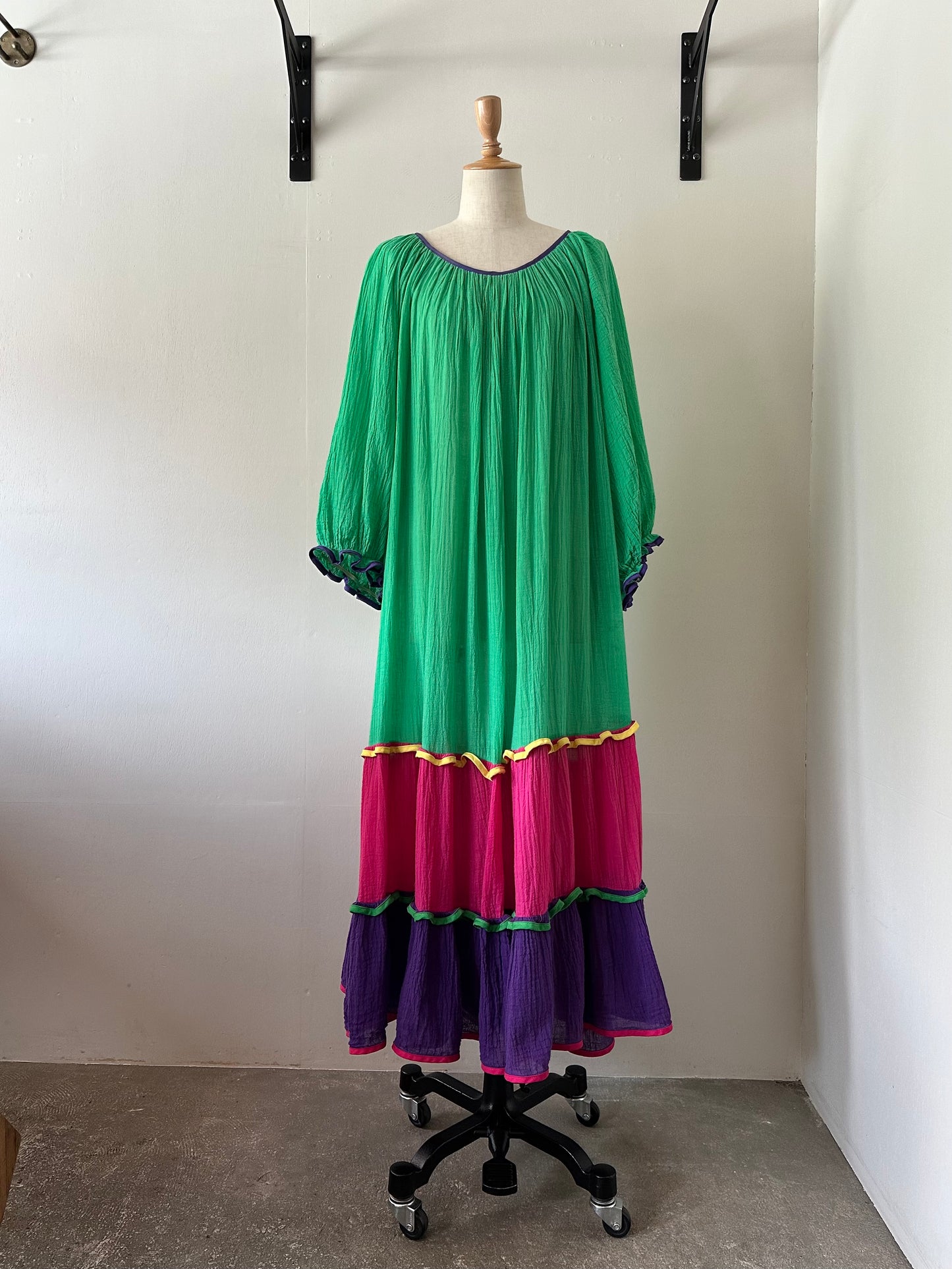 cotton tiered dress