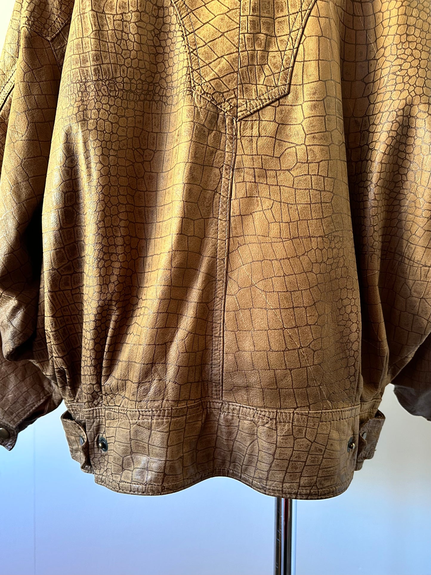 dolman sleeve leather jacket