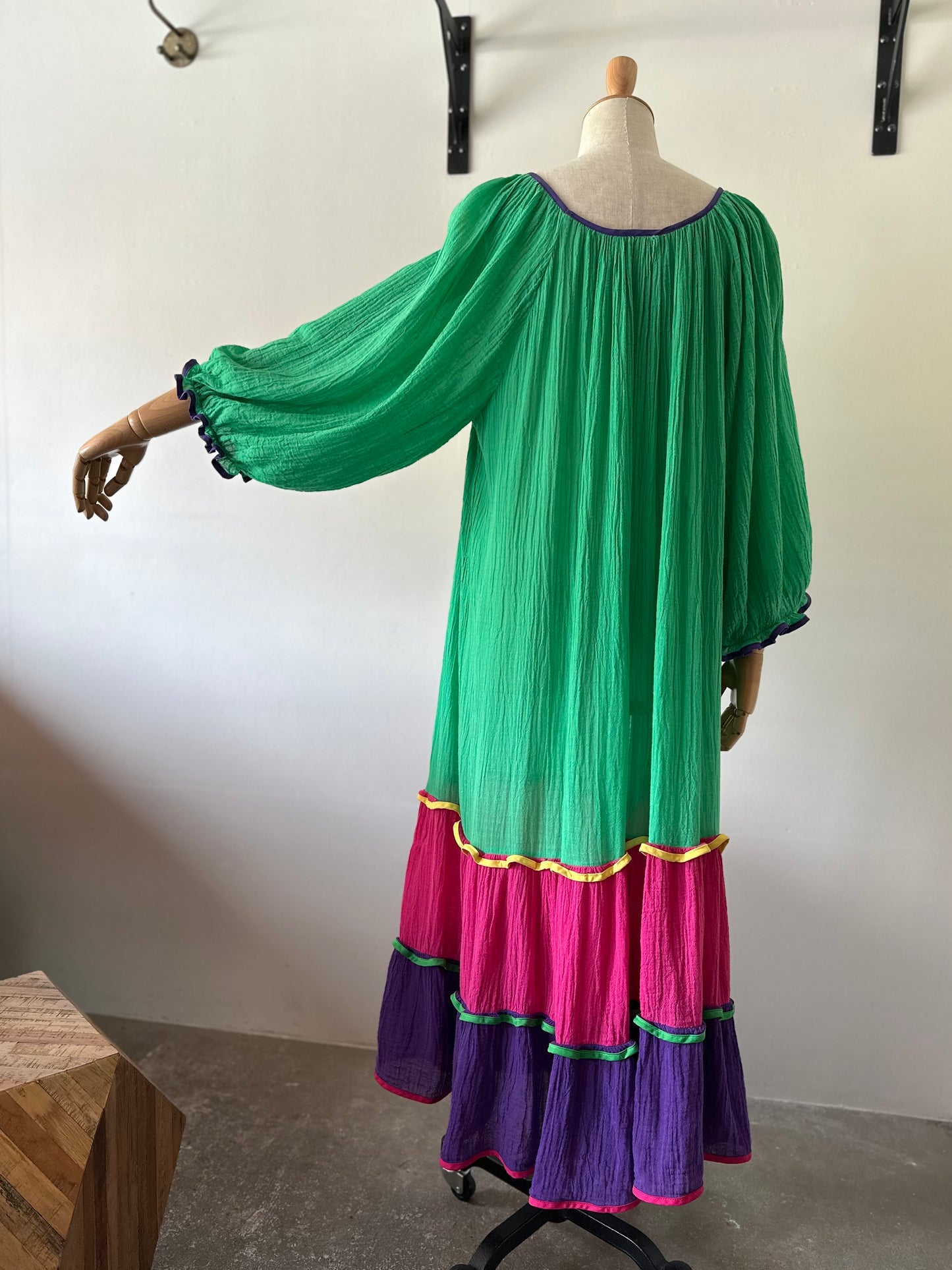 cotton tiered dress