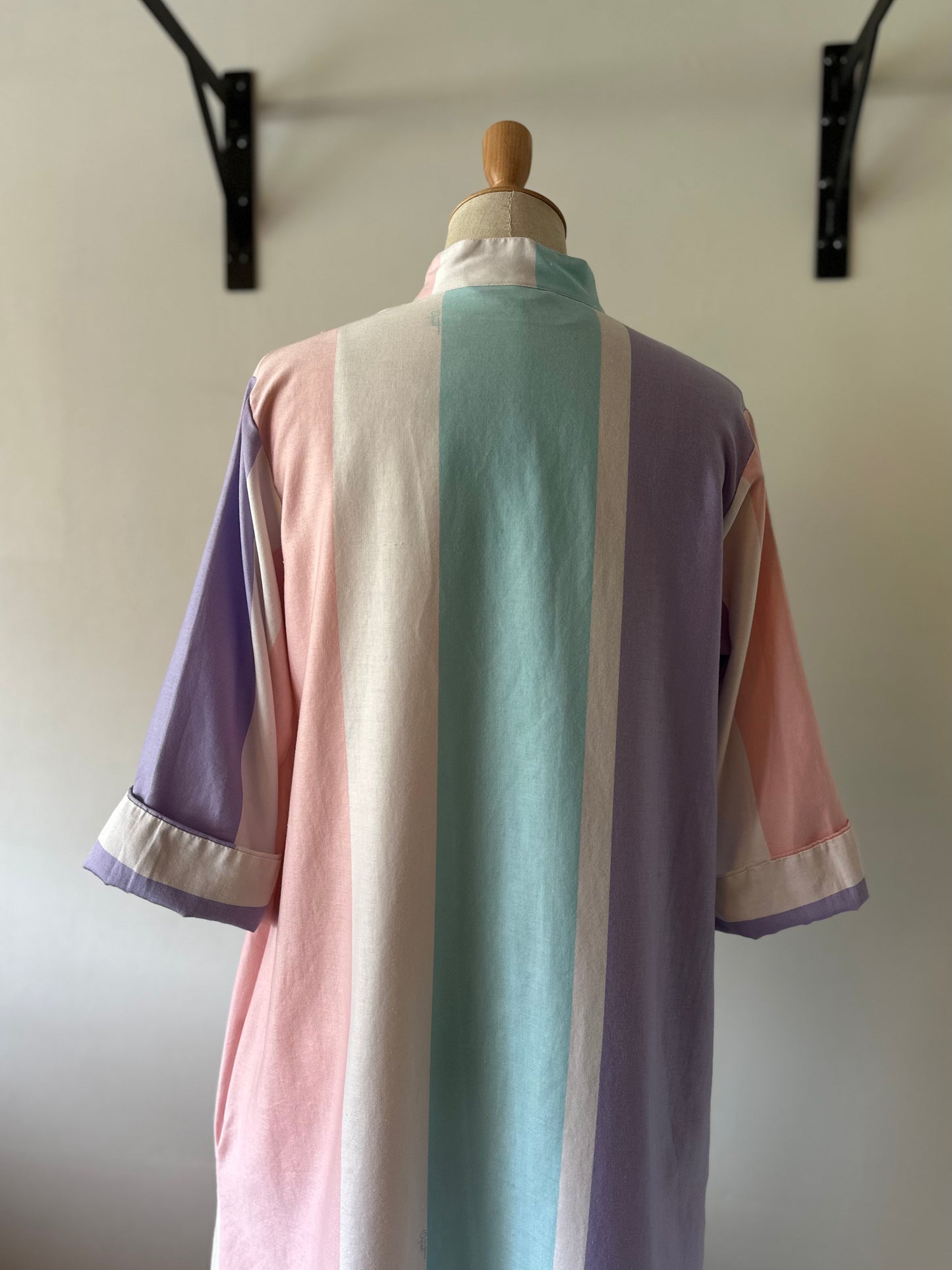 multi stripe shirt dress