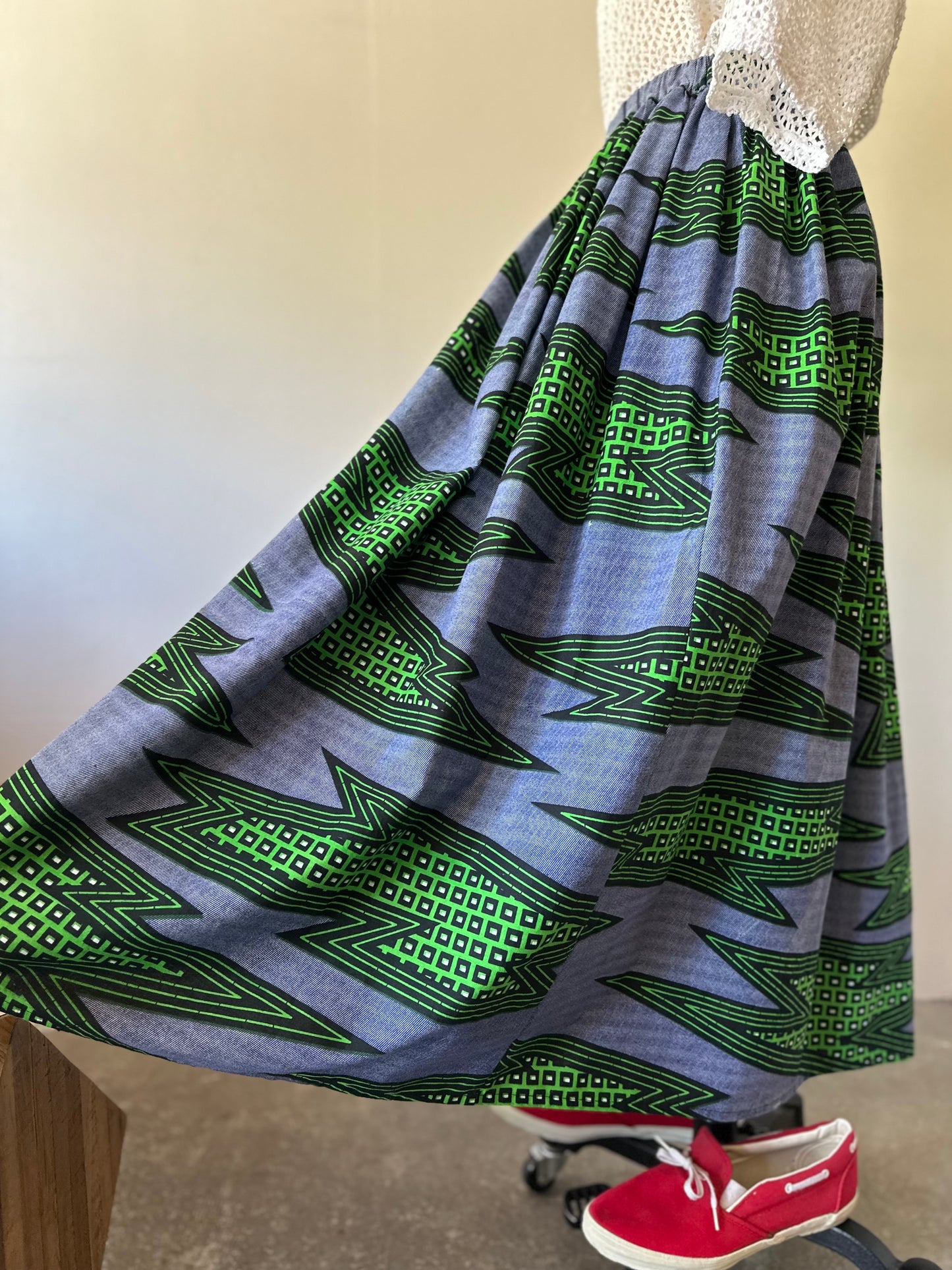 African print skirt