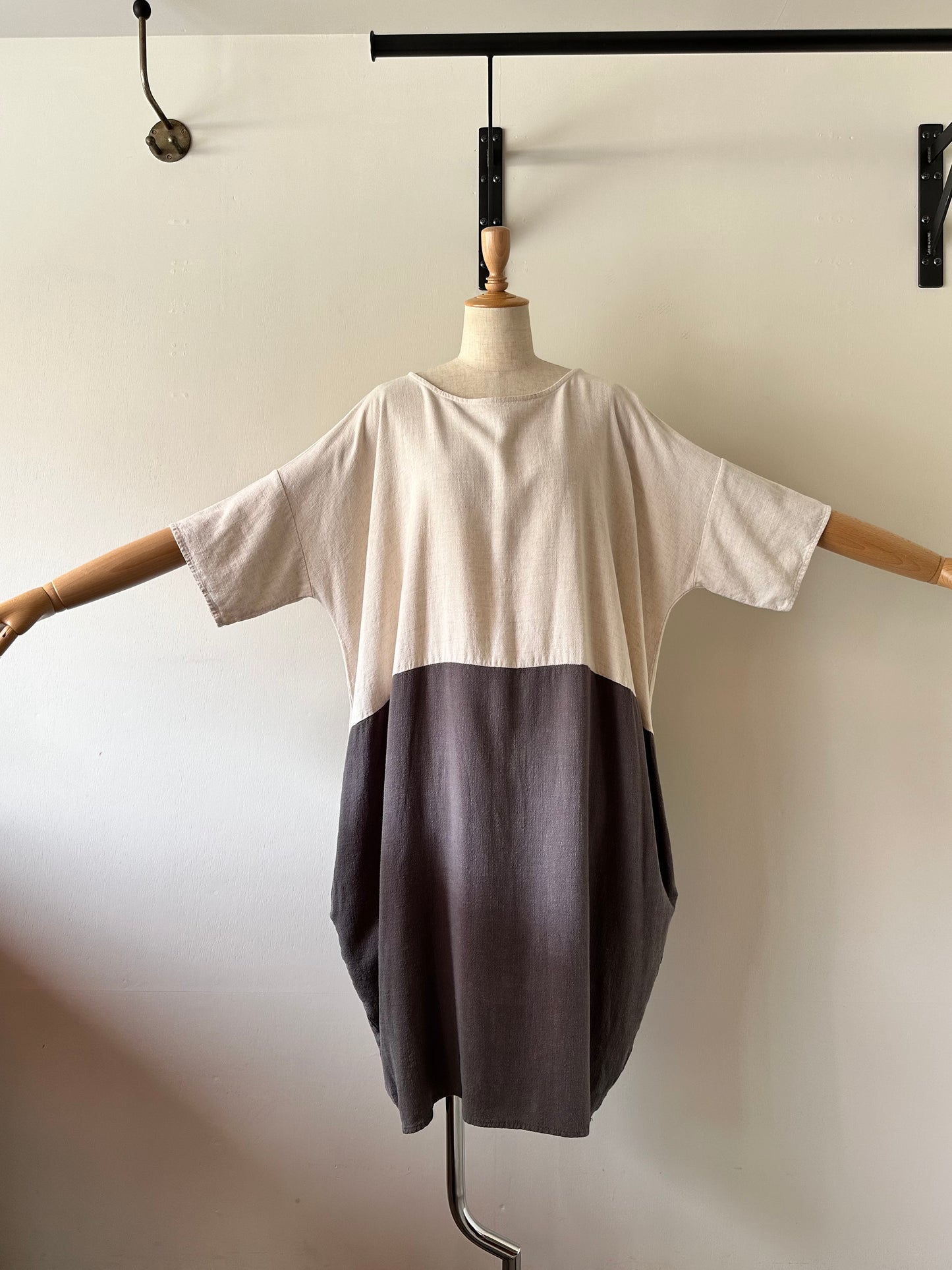bicolor tunic dress