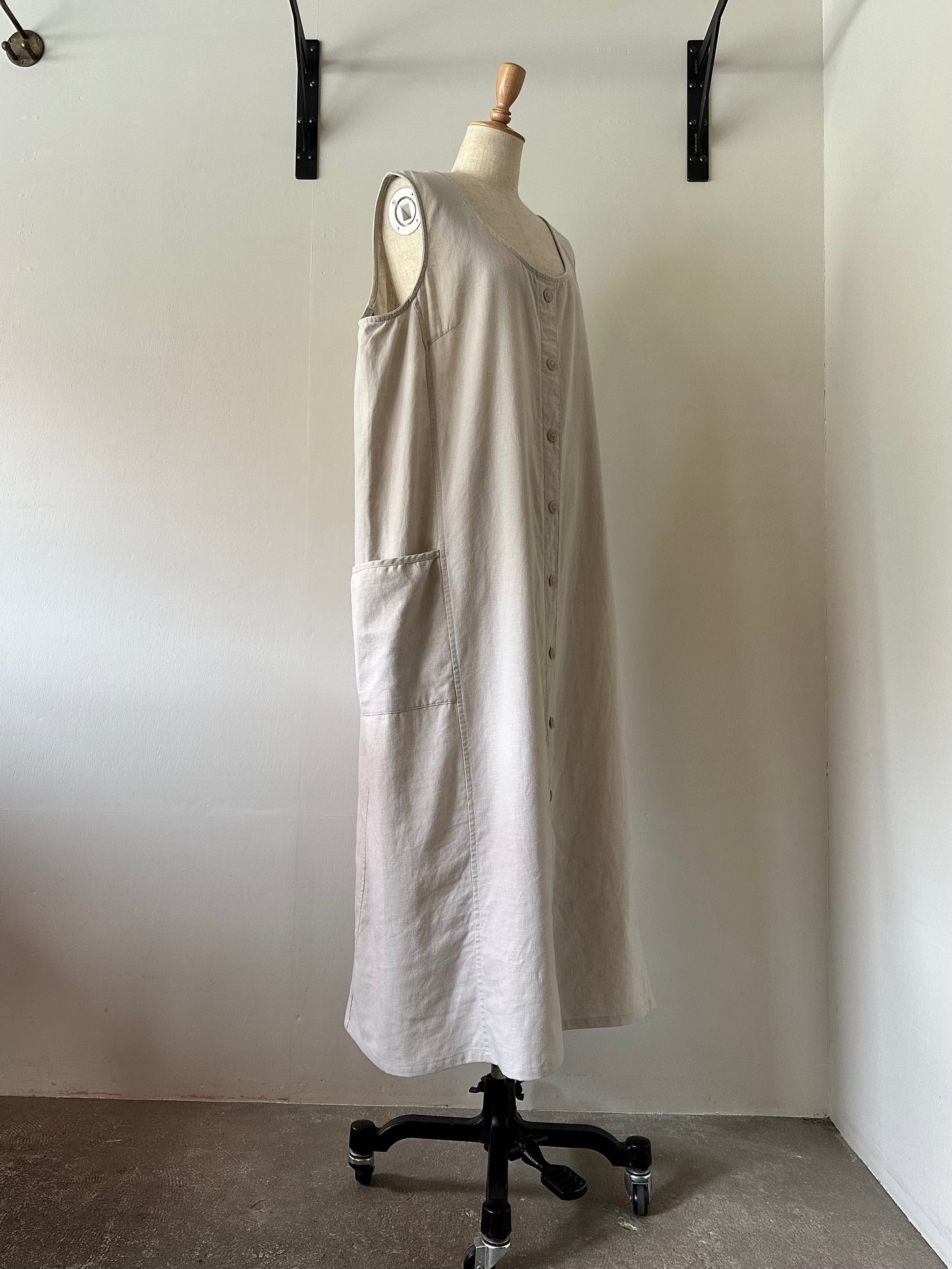 cotton linen sleeveless dress