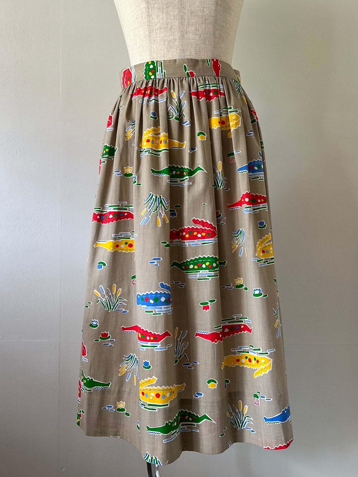 crocodile pattern skirt