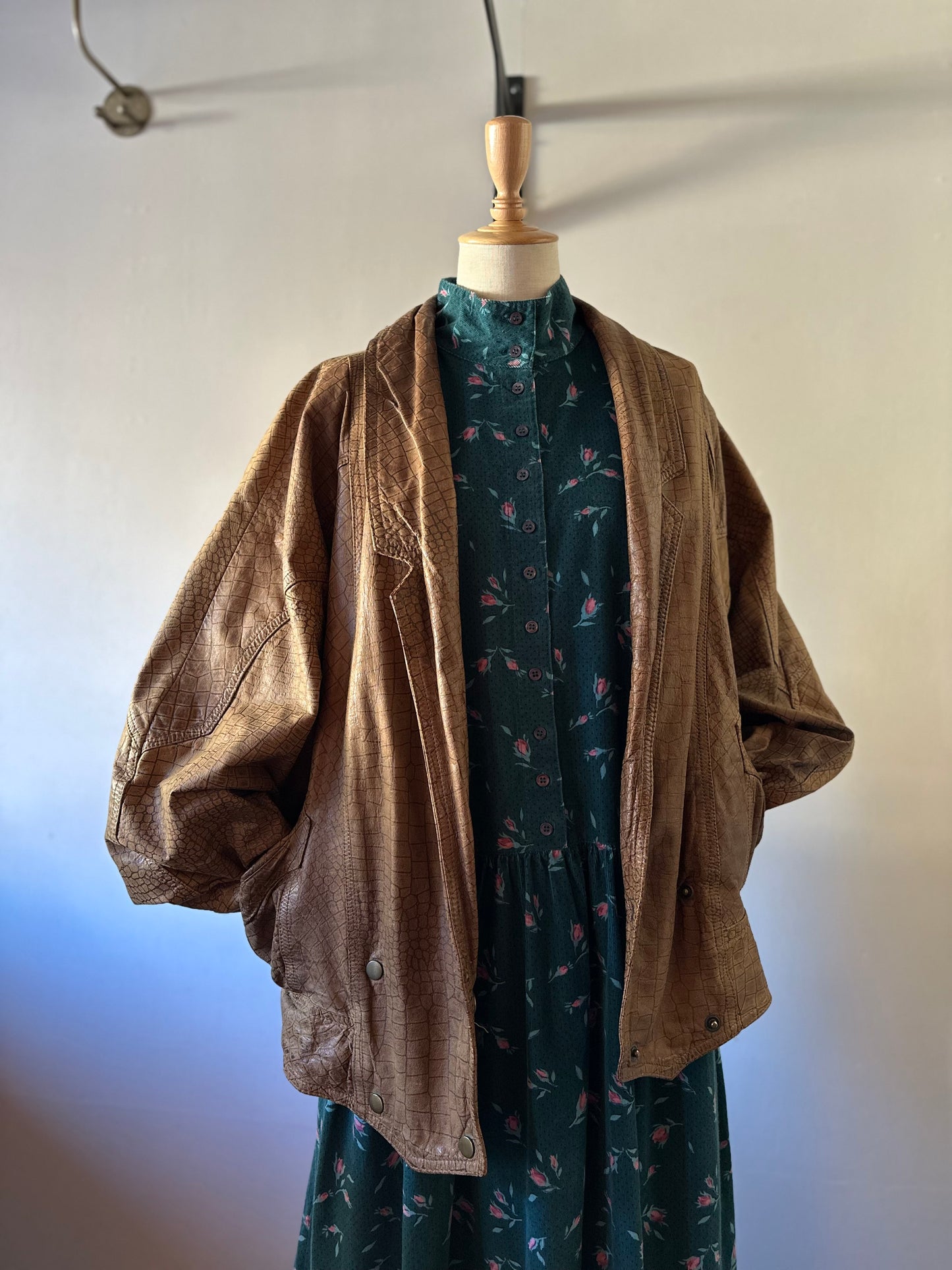 dolman sleeve leather jacket