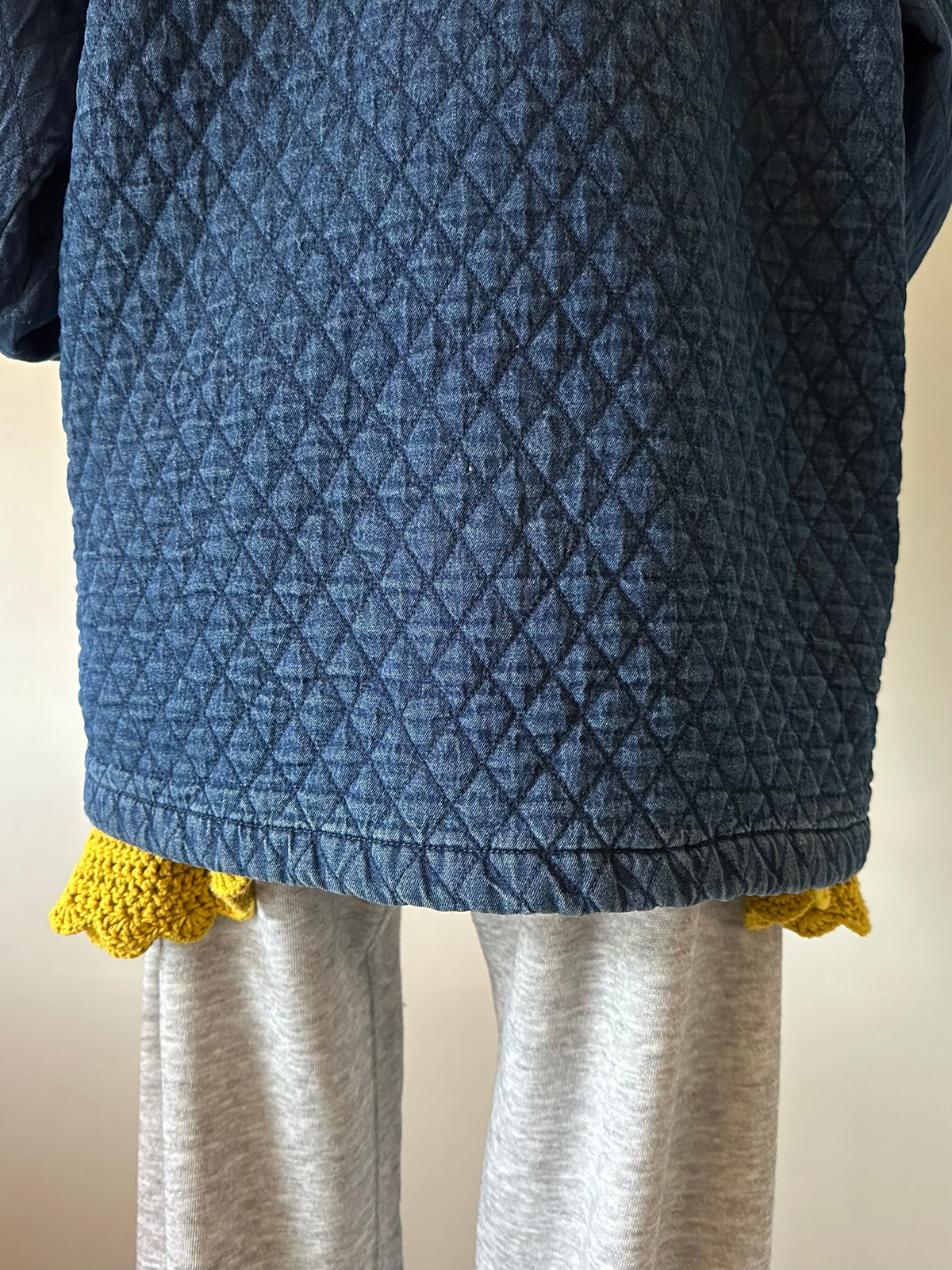 denim quilting jacket