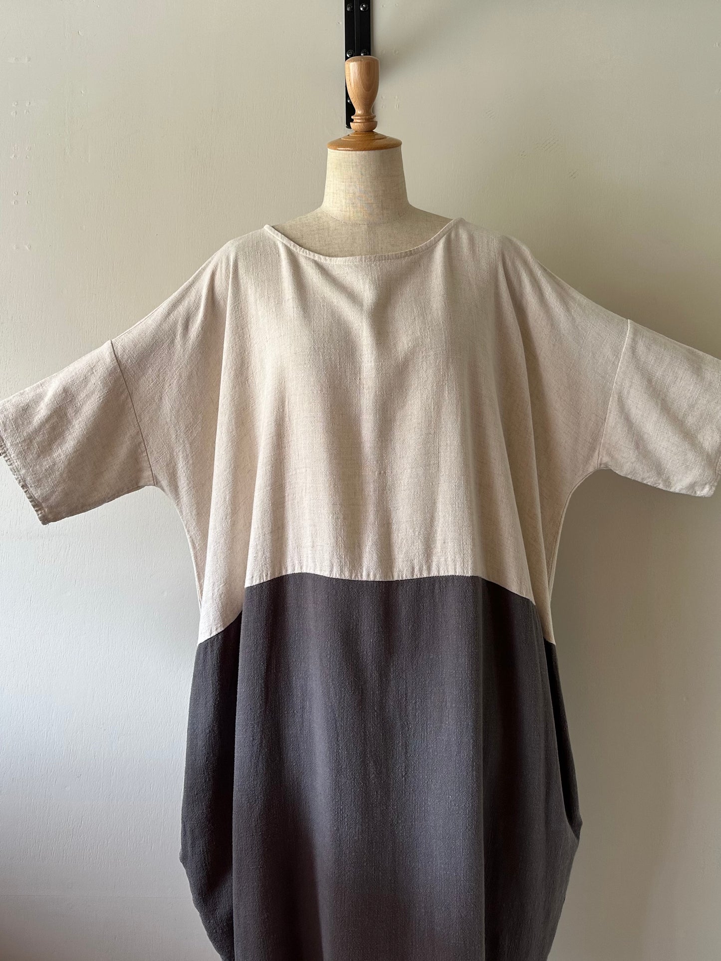 bicolor tunic dress