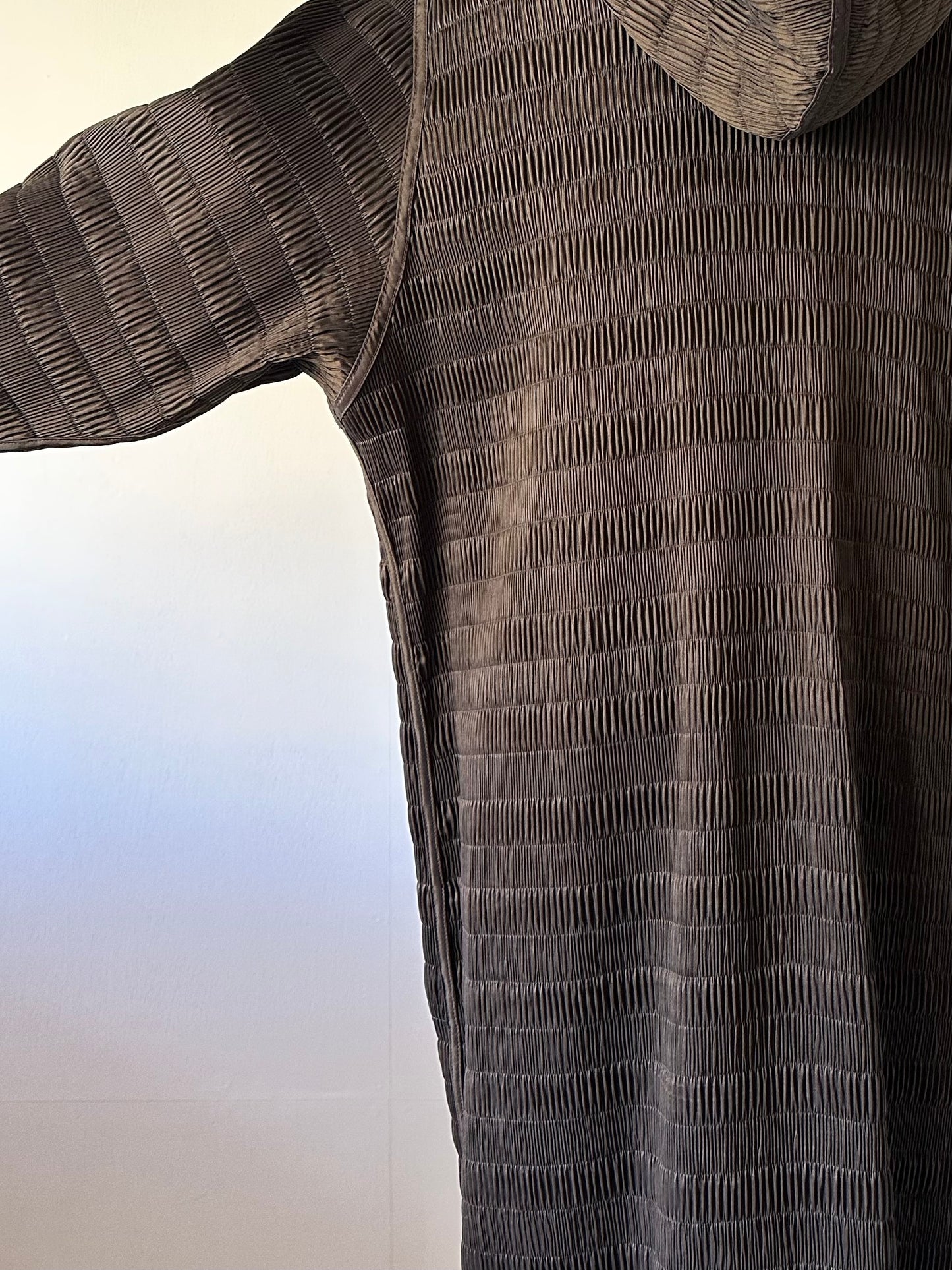 reversible pleats coat