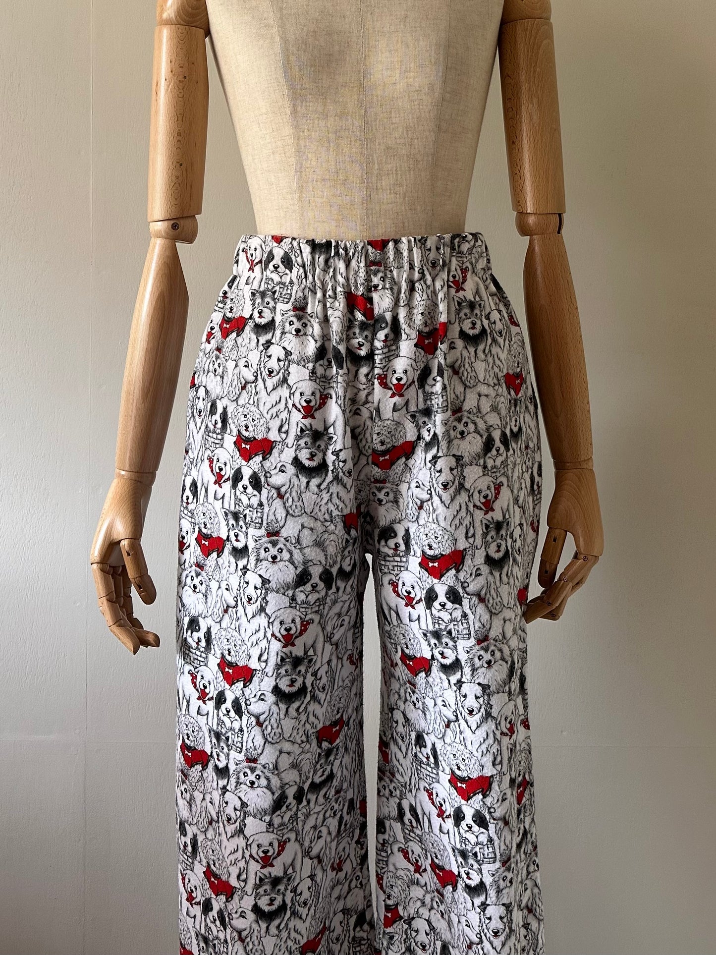 dog pattern pants