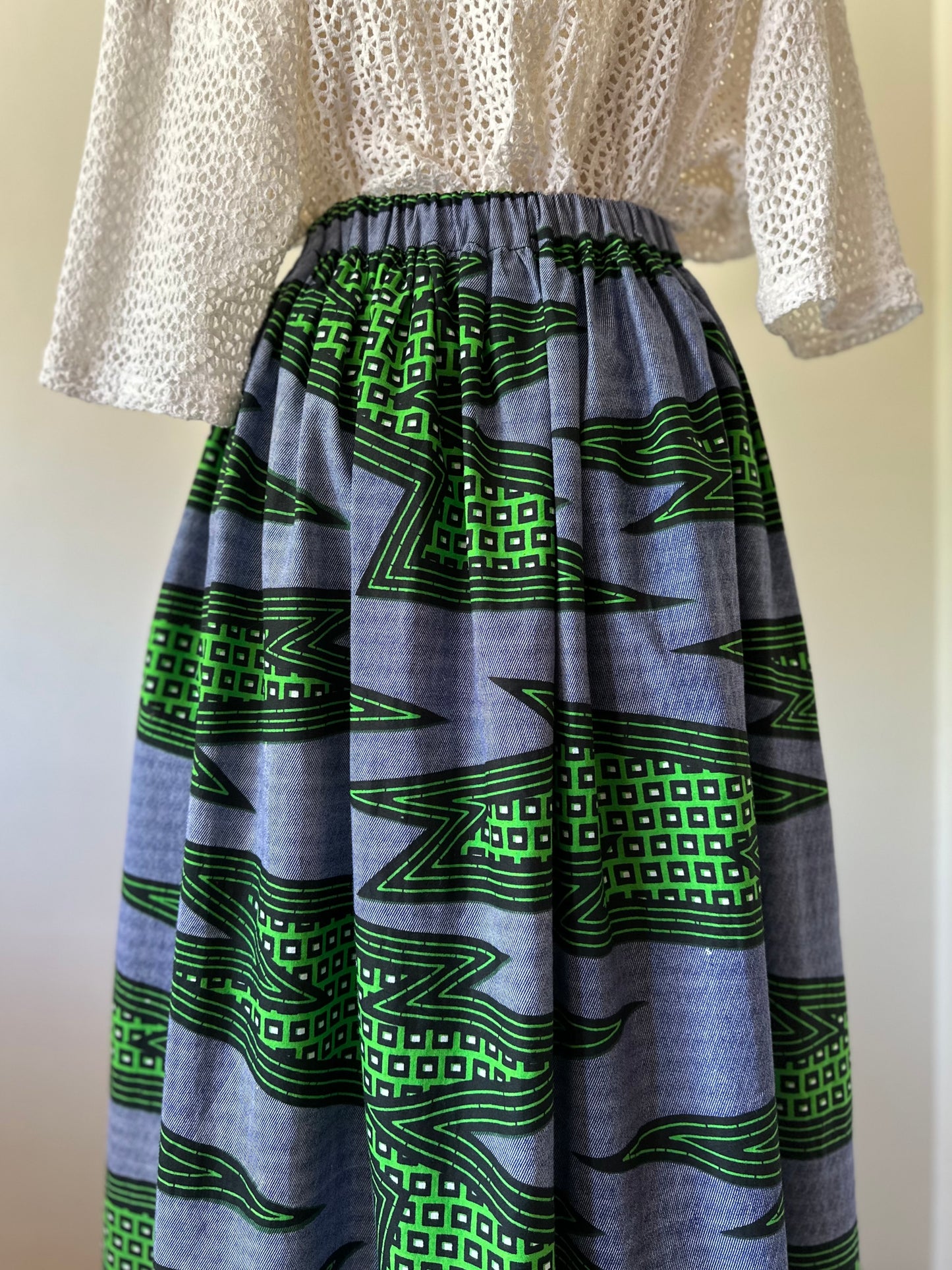 African print skirt