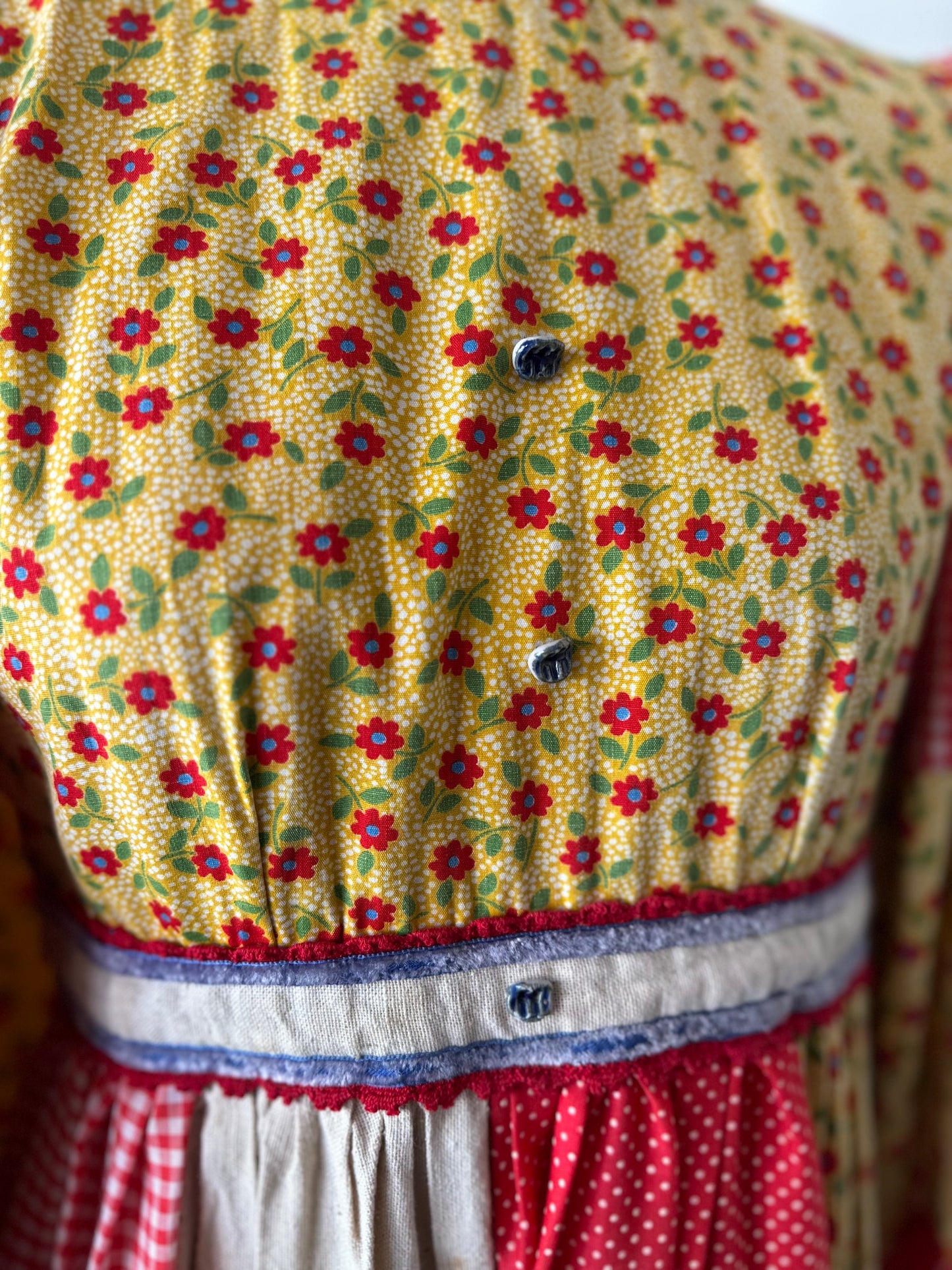 patchwork maxi dress