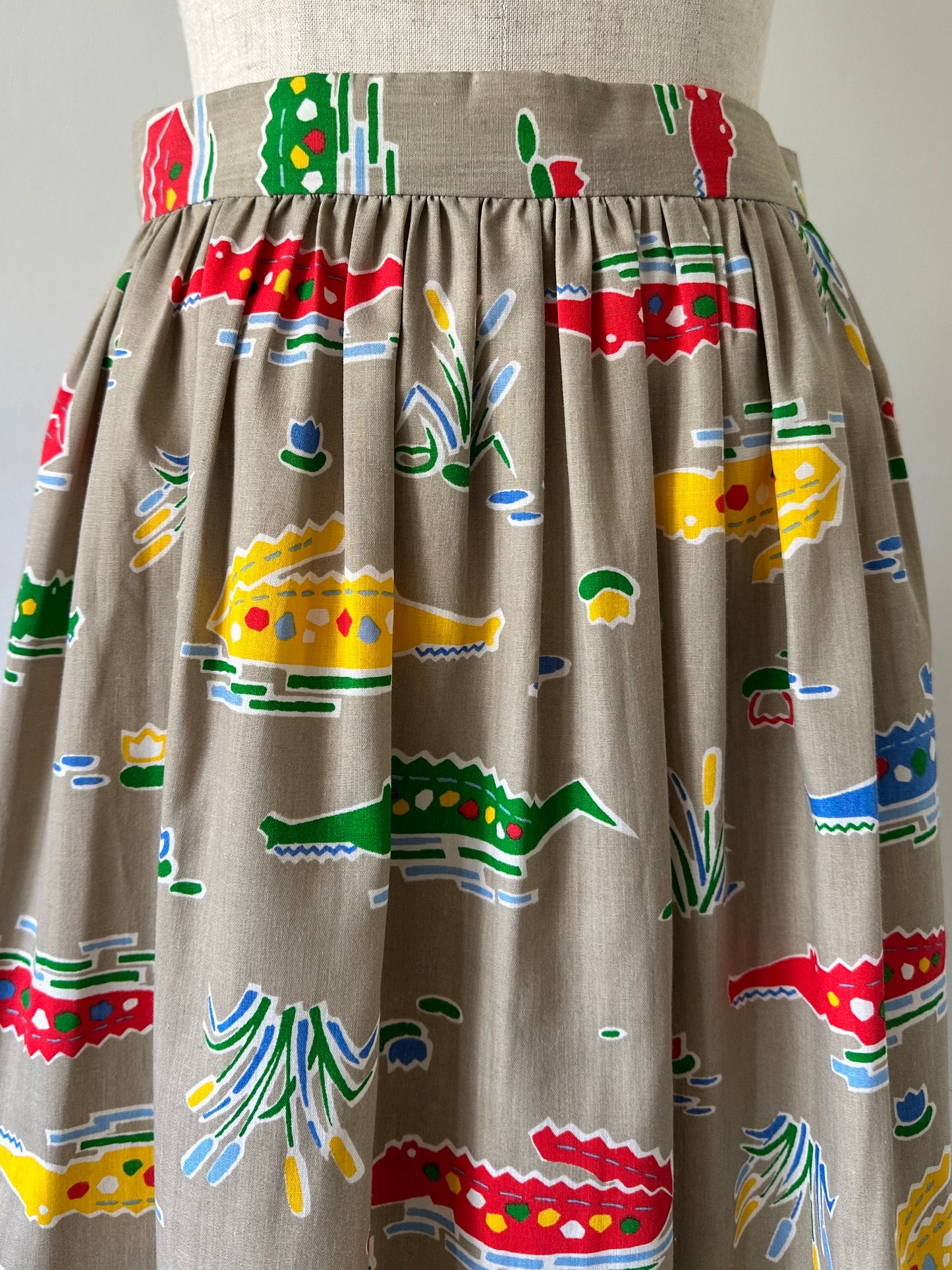 crocodile pattern skirt