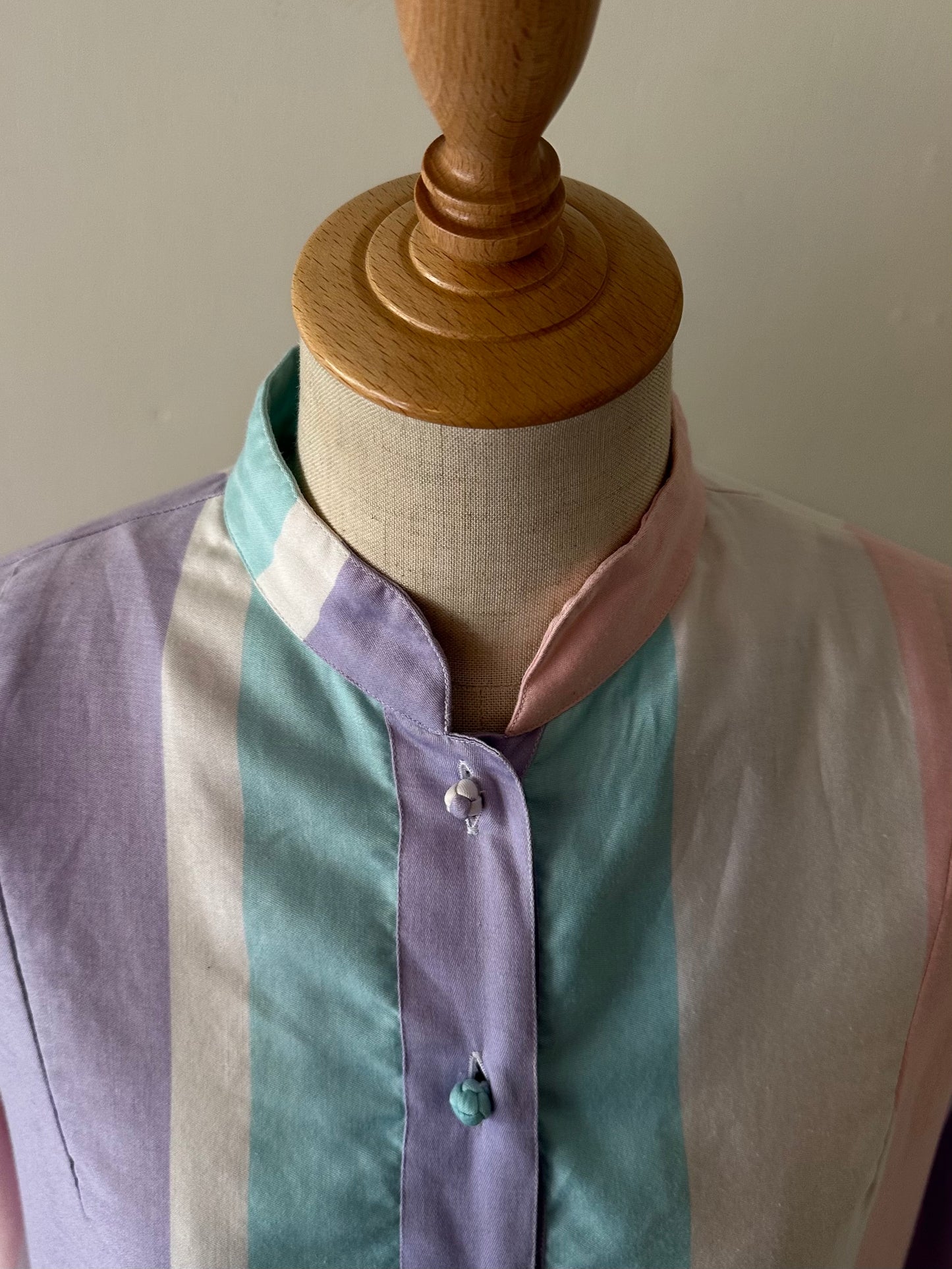 multi stripe shirt dress